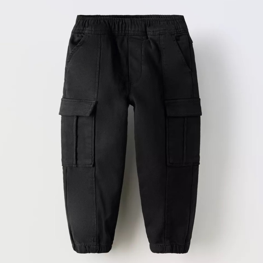 Zara Black Cargo Pants 2T